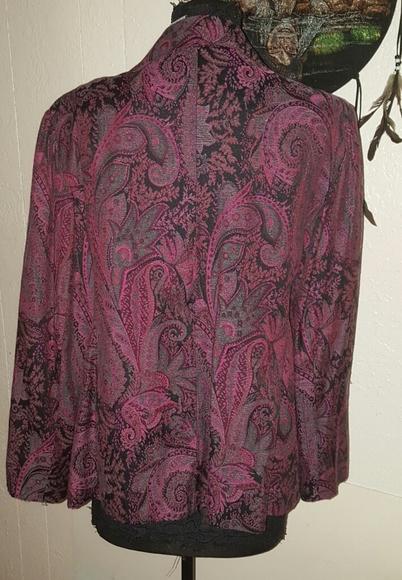 Covington Vintage Plum Paisley Tapestry Blazer - Picture 3 of 6